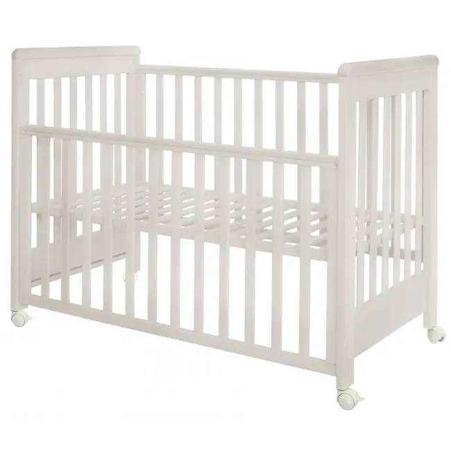 Treppy patut co-sleeping 120x60 cu laterala culisanta si roti dreamy plus alb lvtktrp1136-white