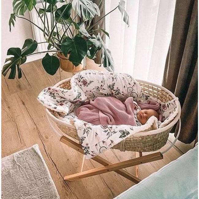 Cosulet bebe pentru dormit handmade din material ecologic Ahoj Baby natur include stand LVTK5907443677293-5907443677484