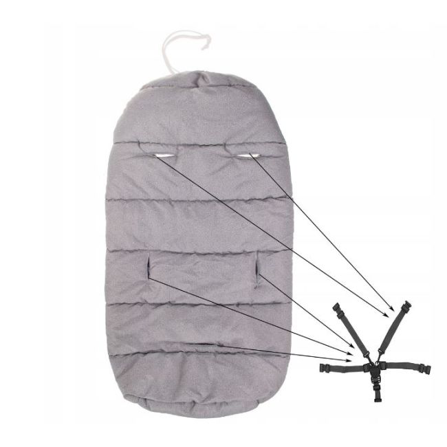 Springos - sac iarna carucior cu blanita detasabila mevis delux albastru lvtksb001