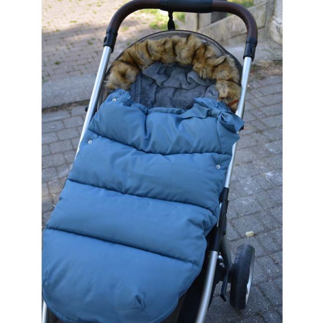 Springos - sac iarna carucior cu blanita detasabila mevis delux albastru lvtksb001
