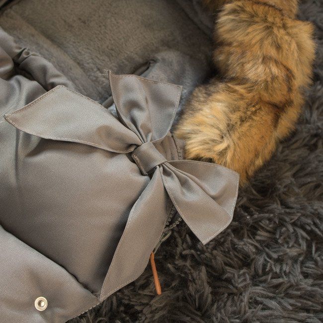 Springos - sac iarna carucior cu blanita detasabila mevis delux dark grey lvtksb002