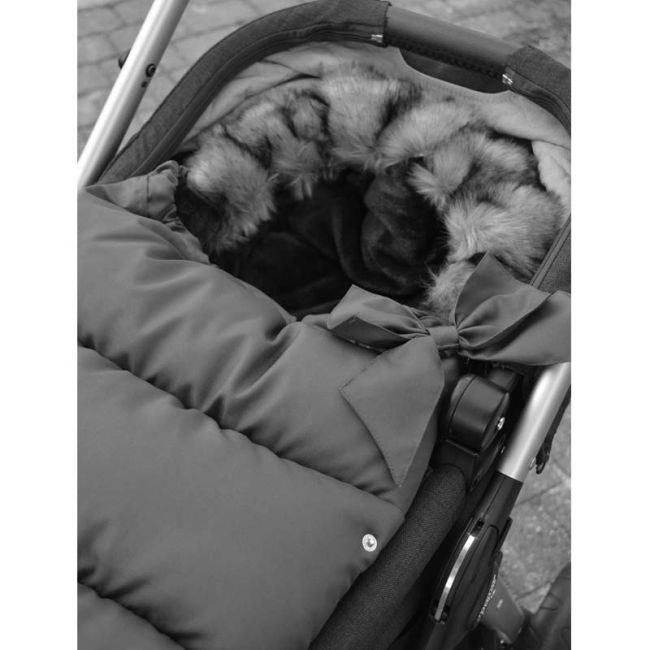 Springos - sac iarna carucior cu blanita detasabila mevis delux dark grey lvtksb002