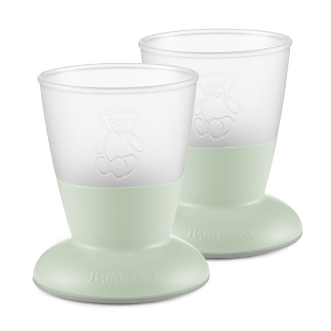BabyBjorn - Set Pahare pentru bebe (2 buc), Powder Green BSAFE072161A