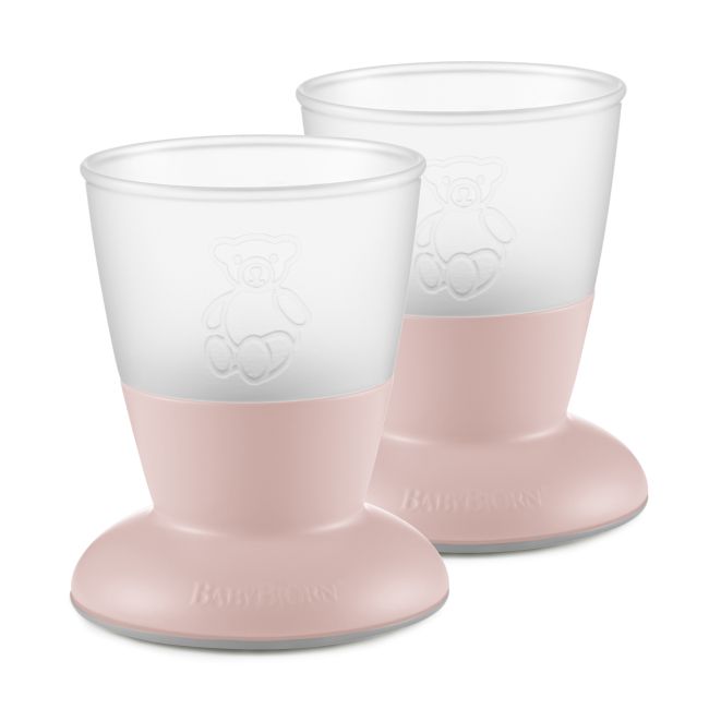 BabyBjorn - Set Pahare pentru bebe (2 buc), Powder Pink BSAFE072164A