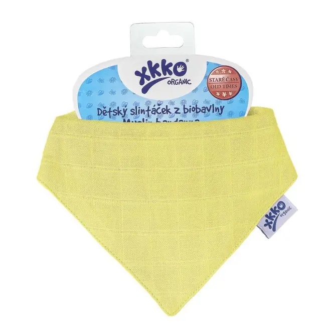 Esarfa din bumbac organic Wax Yellow XKKO BBKXKK_CTNBND002
