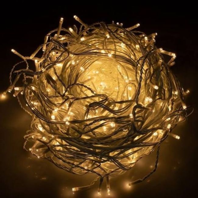 Instalatie luminoasa de craciun 500 leduri, 23 m, 8 functii, exterior/interior, tip perdea de turturi alb cald LVTKCL0501