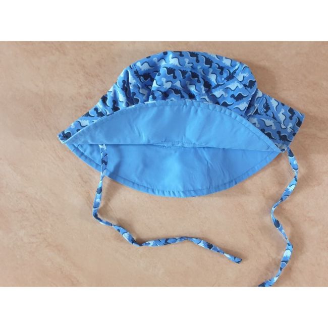 Iplay - palarie soare copii cu doua fete blue dino 2-4 ani upf50+ lvtk79715494853bd