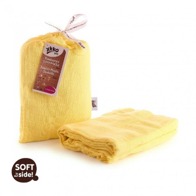 Muselina din bambus 120x120cm Lemon XKKO BBKXKK_BMB120002