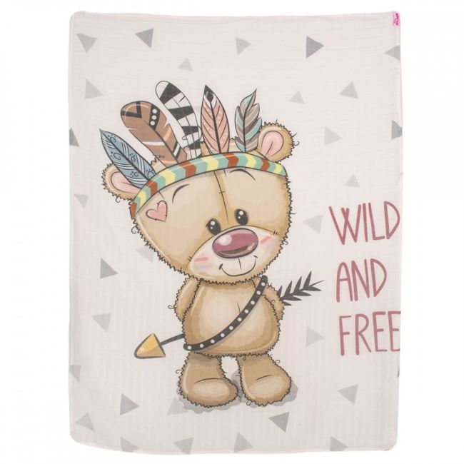 Scutec muselina Bear bumbac 90x90 cm SeviBebe BBKSEV_312-66
