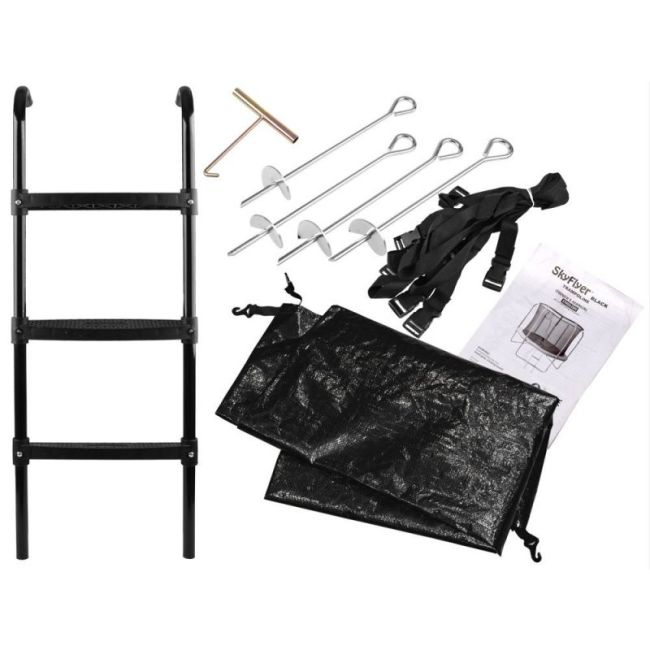 Trambulina copii 244 cm Skyflyer Premium Pro, include scara si plasa de protectie LVTKTR0033