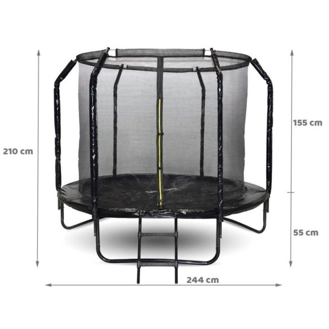 Trambulina copii 244 cm Skyflyer Premium Pro, include scara si plasa de protectie LVTKTR0033