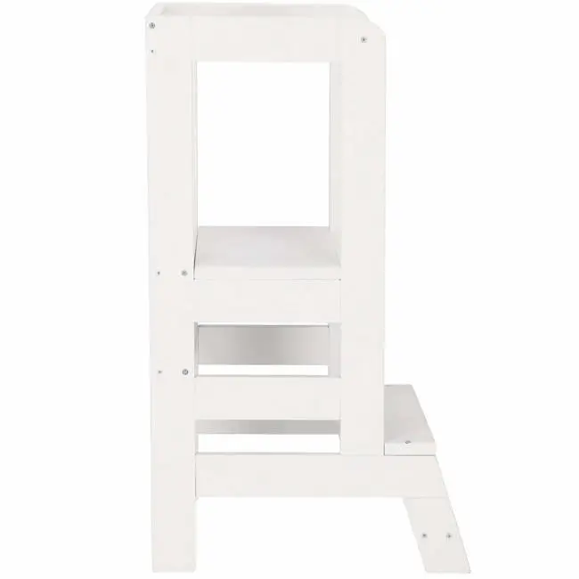 Turn de invatare ajustabil learning tower, tip montessori, alb lvtkkch 01 white