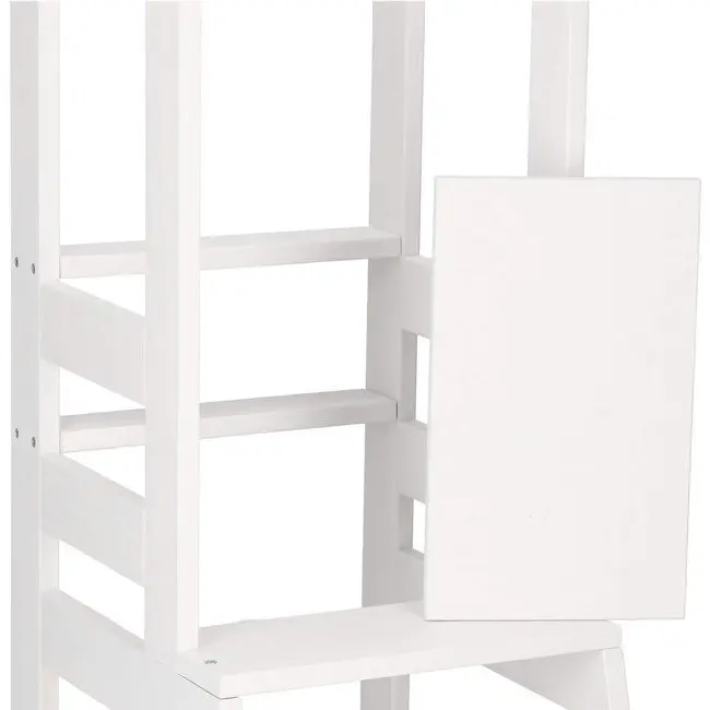 Turn de invatare ajustabil learning tower, tip montessori, alb lvtkkch 01 white