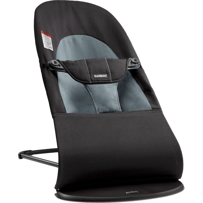 BabyBjorn - Balansoarul Balance Soft Black/Dark Gray, Bumbac BSAFE005022A