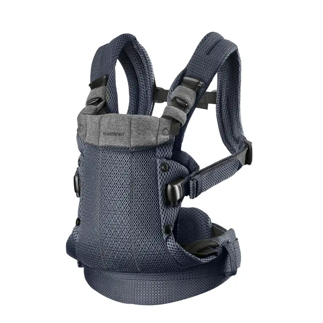 BabyBjorn - Marsupiu anatomic cu multiple pozitii de purtare colectia Harmony, 3D Mesh, Anthracite - Editie Limitata BSAFE088013E1
