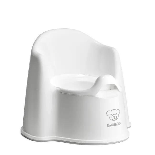 BabyBjorn - Olita cu protectie spate Potty Chair White BSAFE055221A