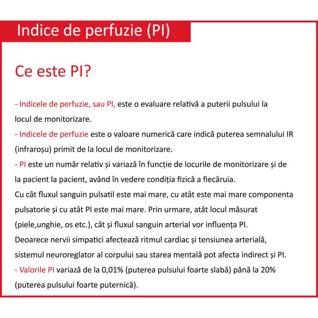 Pulsoximetru pentru deget, validat clinic