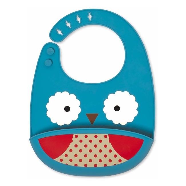 Skip Hop Bavetica de silicon Fold & Go Zoo - Bufnita BSAFE232200