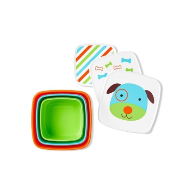 Skip Hop Set 3 cutii pentru pranz Zoo - Catel BSAFE9H776310