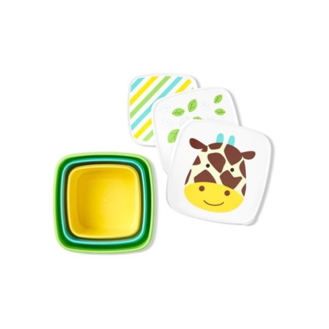 Skip Hop Set 3 cutii pentru pranz Zoo - Girafa BSAFE9H776410
