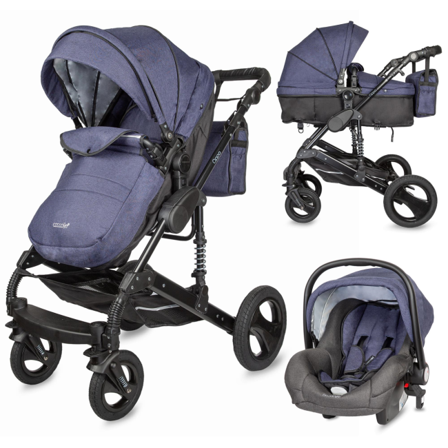 Carucior 3 in 1 transformabil coccolle oppa albastru smb338061430