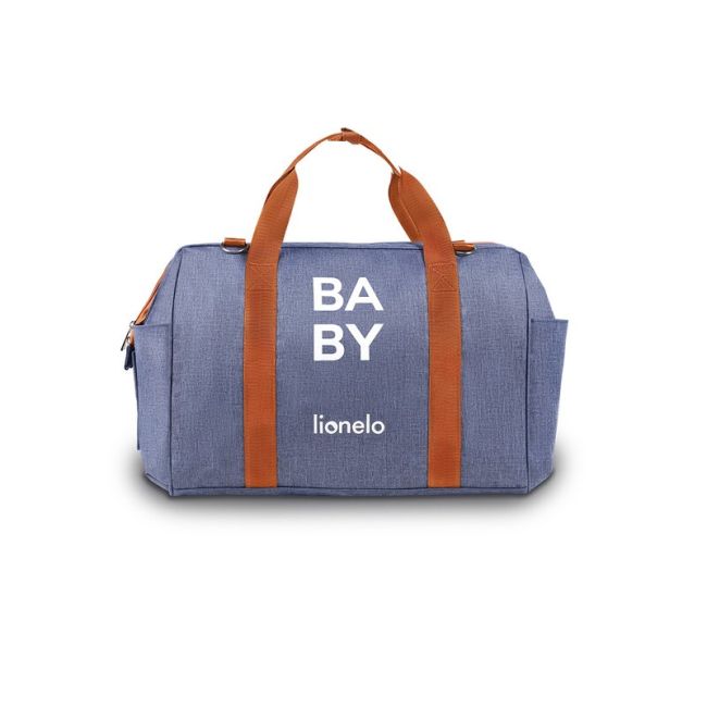 Lionelo - Geanta pentru mamici Ida Cu multiple compartimente, Albastru BYNLO-IDA_BLUE_DENIM