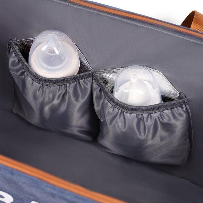 Lionelo - Geanta pentru mamici Ida Cu multiple compartimente, Albastru BYNLO-IDA_BLUE_DENIM