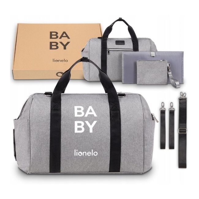 Lionelo - Geanta pentru mamici Ida Cu multiple compartimente, Gri BYNLO-IDA_GREY_CONCRETE