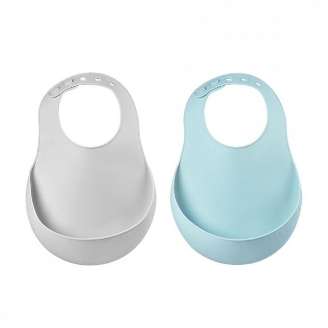 Set 2 Bavete silicon Beaba Airy Green/Light Grey ERFB913509