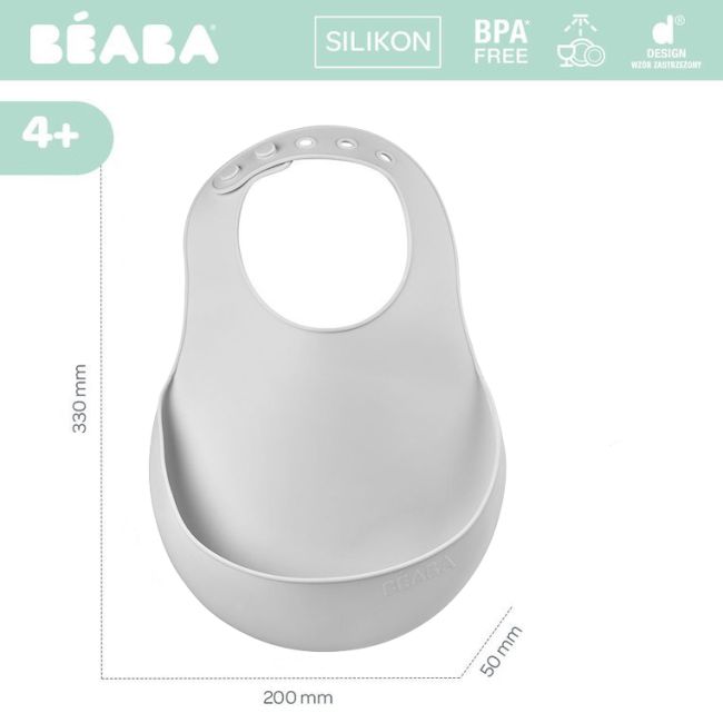 Set 2 Bavete silicon Beaba Airy Green/Light Grey ERFB913509