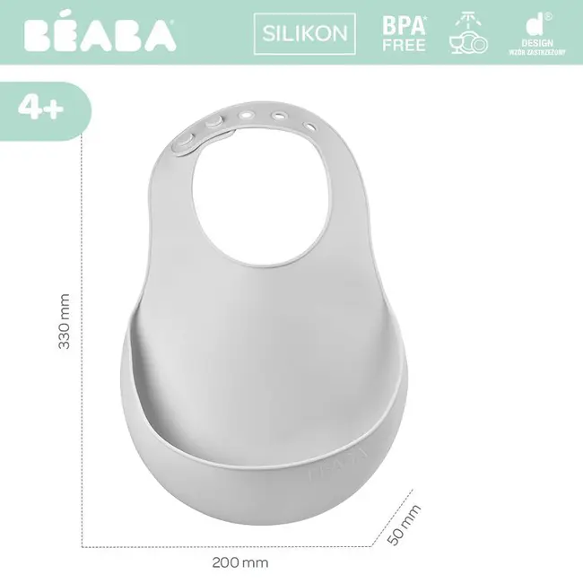 Set 2 Bavete silicon Beaba Old Pink/Light Grey ERFB913510