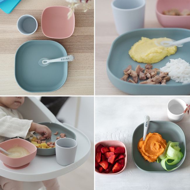 Set de masa silicon Beaba 4 piese Eucalyptus ERFB913507