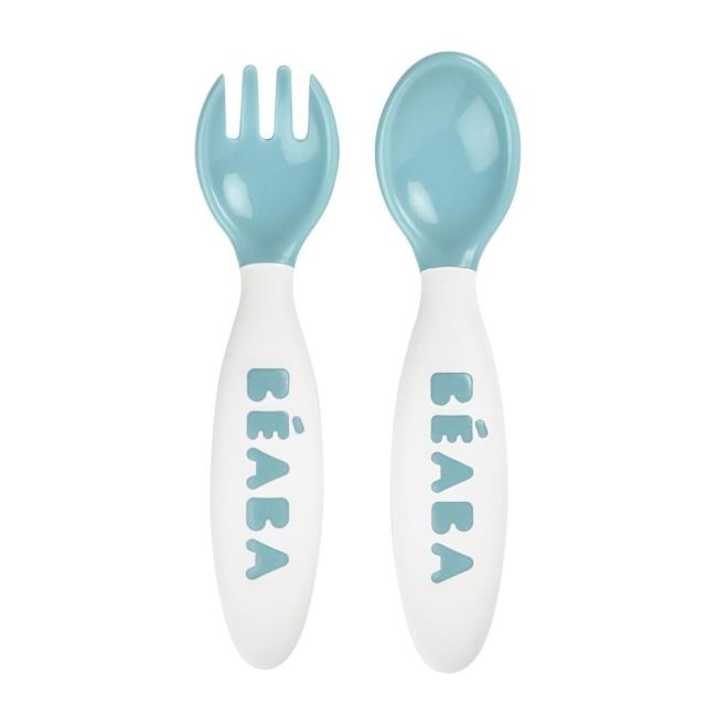 Set lingurita si furculita ergonomica - Bleu ERF3384349133986