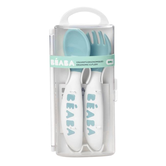 Set lingurita si furculita ergonomica - Bleu ERF3384349133986