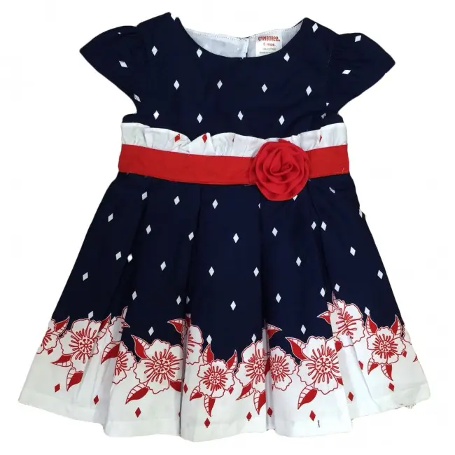 Rochita fetite - Dark blue and red flower - MD134-r.3 luni
