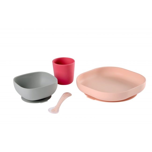 Set de masa silicon 4 piese roz ERF3384349134297