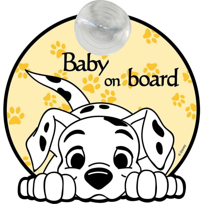 Semn de avertizare Baby on Board 101 Dalmatieni Disney CZ10458 BBJCZ10458_Initiala