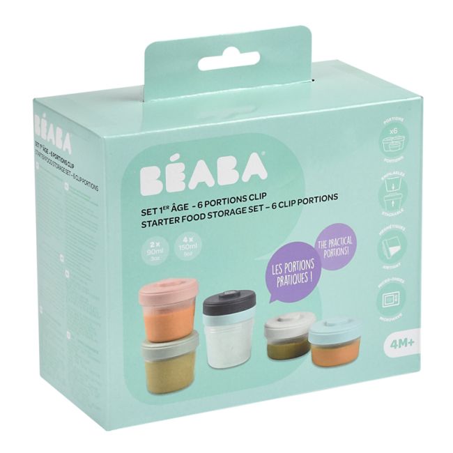 Set 6 recipiente hrana Beaba 2x90ml, 4x150 ml ERF3384349134976