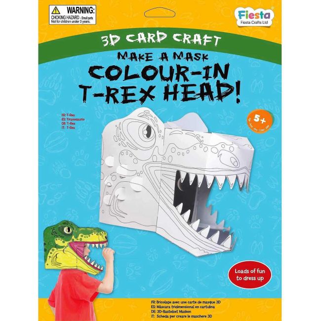 Coloreaza-ti propria Masca 3D T-Rex Fiesta Crafts FCT-3042 BBJFCT-3042_Initiala