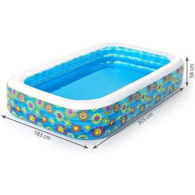 Piscina gonflabila dreptunghiulara 305x183x56cm Bestway MY17689 BBJMY17689_Albastru