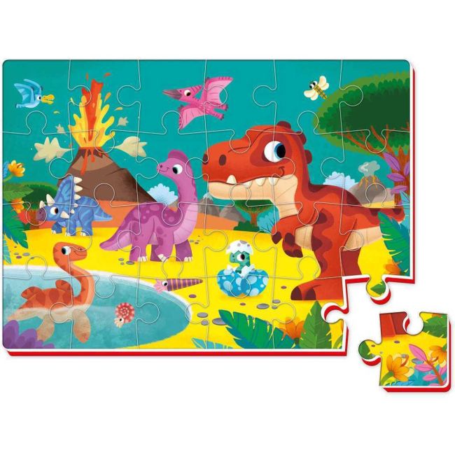 Puzzle Lumea Dinozaurilor 24 piese Roter Kafer RK6020-08 BBJRK6020-08_Initiala