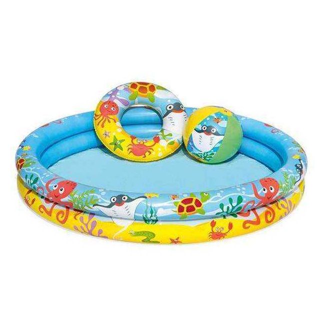 Set 3 piese Piscina gonflabila, colac si minge 122 x 20 cm Bestway MY17687 BBJMY17687_Initiala