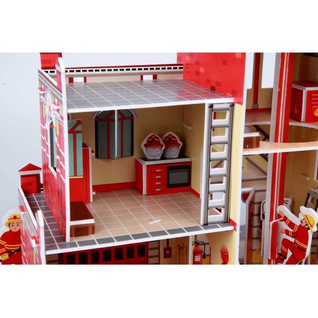 Set constructie puzzle 3D -  Statie de pompieri Fiesta Crafts FCT-3047 BBJFCT-3047_Initiala