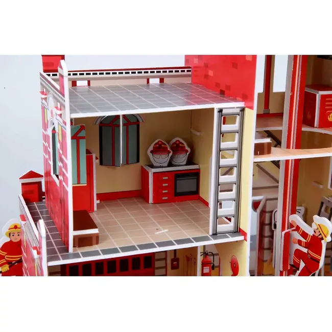 Set constructie puzzle 3D -  Statie de pompieri Fiesta Crafts FCT-3047 BBJFCT-3047_Initiala