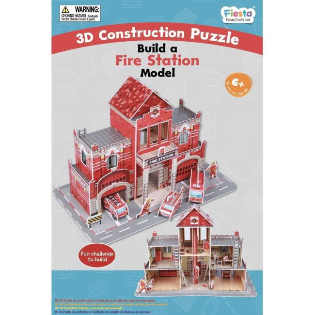 Set constructie puzzle 3D -  Statie de pompieri Fiesta Crafts FCT-3047 BBJFCT-3047_Initiala