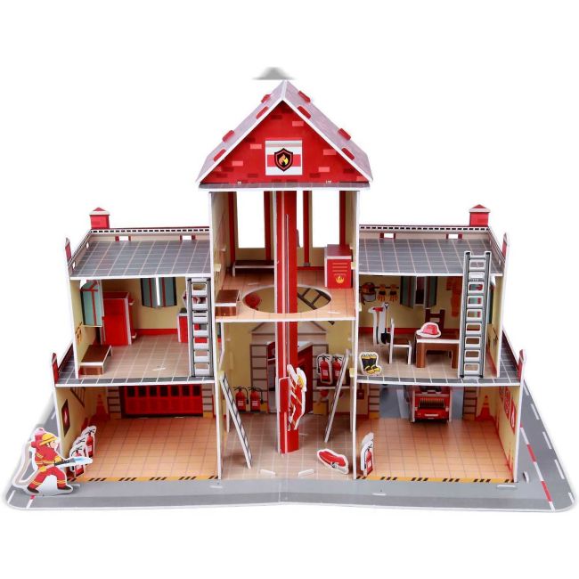 Set constructie puzzle 3D -  Statie de pompieri Fiesta Crafts FCT-3047 BBJFCT-3047_Initiala
