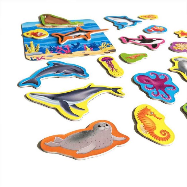 Set magnetic Animale Marine cu Plansa magnetica inclusa, 21 piese Roter Kafer RK2090-05 BBJRK2090-05_Initiala