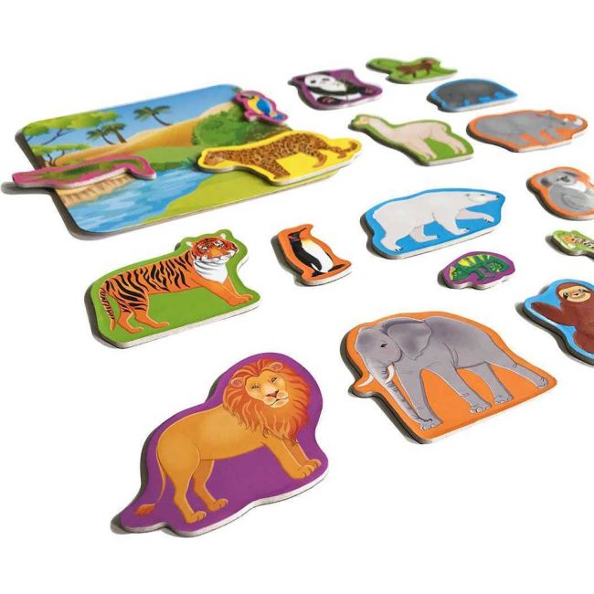 Set magnetic Animale de la Zoo cu Plansa magnetica inclusa, 19 piese Roter Kafer RK2090-02 BBJRK2090-02_Initiala