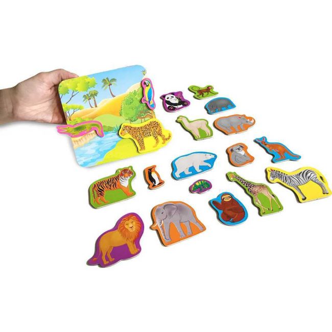 Set magnetic Animale de la Zoo cu Plansa magnetica inclusa, 19 piese Roter Kafer RK2090-02 BBJRK2090-02_Initiala