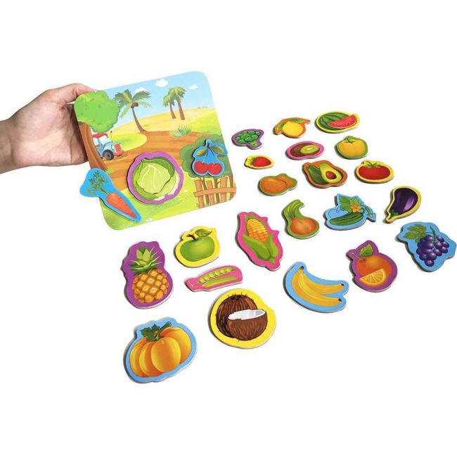 Set magnetic Fructe si Legume cu Plansa magnetica inclusa, 24 piese Roter Kafer RK2090-06 BBJRK2090-06_Initiala